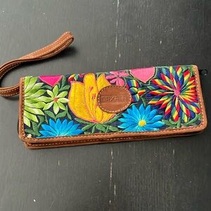 Oaxaca colorful embroidered wallet. GUC.